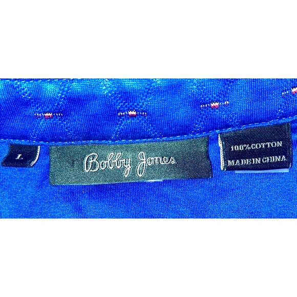 Bobby Jones Men’s Colonial Performance Golf Polo Large Electric Blue - Picture 4 of 5